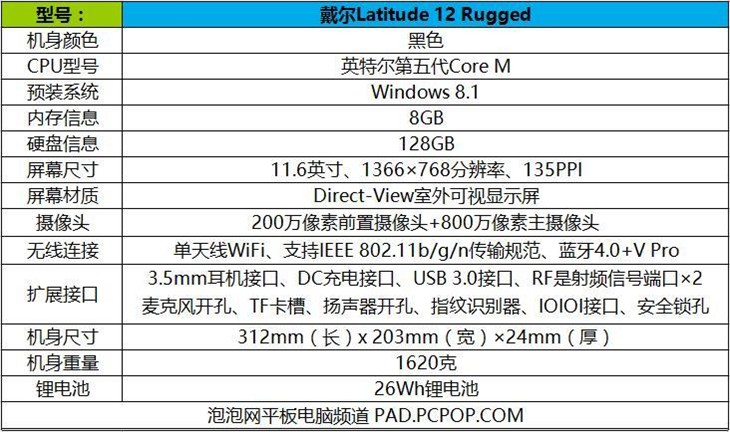 戴尔12 Rugged Tablet三防平板暴力评测 