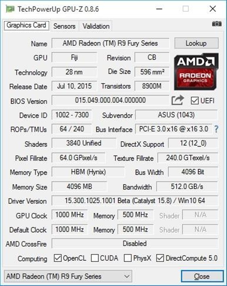 AMD R9 Fury再次“开核”：简直完美！ 