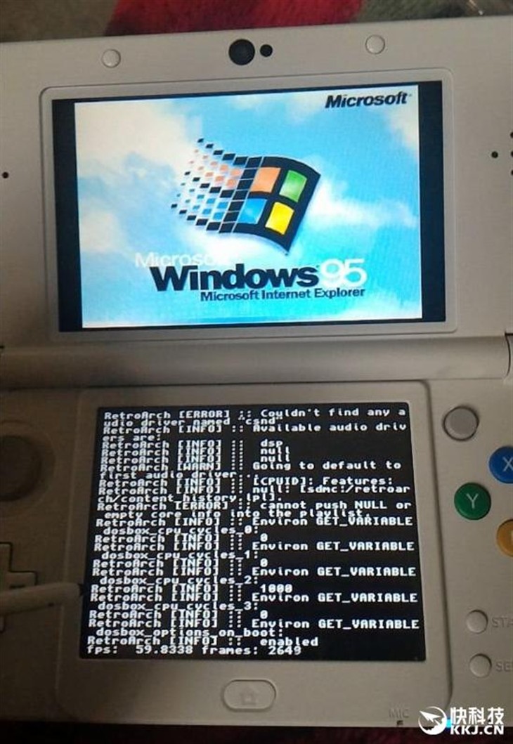 画面好美：任天堂N3DS成功运行Win 95 