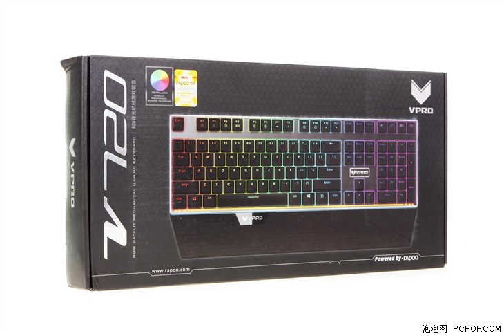  雷柏V720 RGB机械键盘评测 