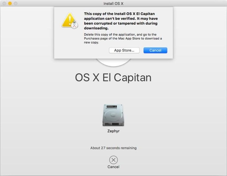 多版本官方OS X安装程序受证书过期影响无法运行 