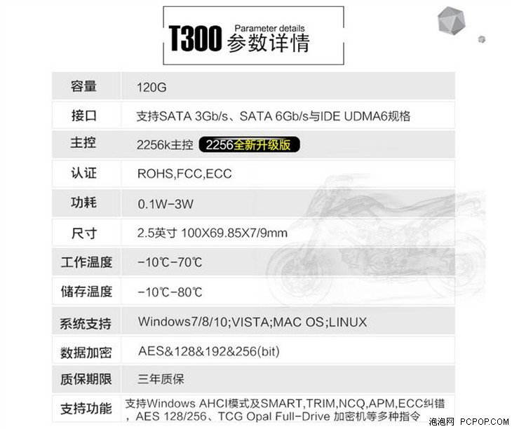 光威战将T300 120G固态硬盘促销仅售209元 