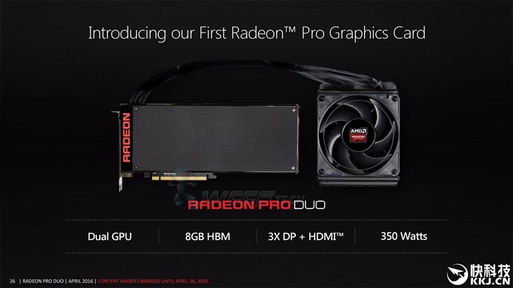 1.5倍TITAN X！AMD Radeon Pro Duo！ 