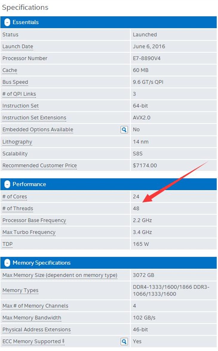 Intel Xeon E7 v4正式发布：24核心！ 