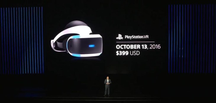 索尼PlayStation VR发售日公布：399刀 