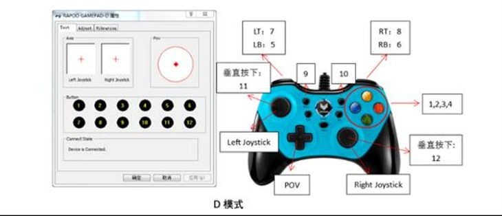 冒险岛-雷柏V600游戏手柄按键设置教程 