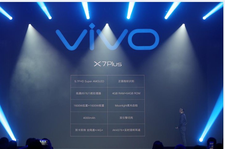 1600万柔光自拍vivo X7Plus售2798元 