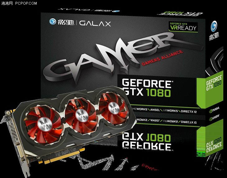 影驰NVIDAI GTX 1080 GAMER热售4988元 