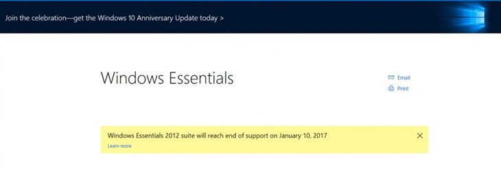 明年1月10日之后无法下载Windows Essentials套装软件 