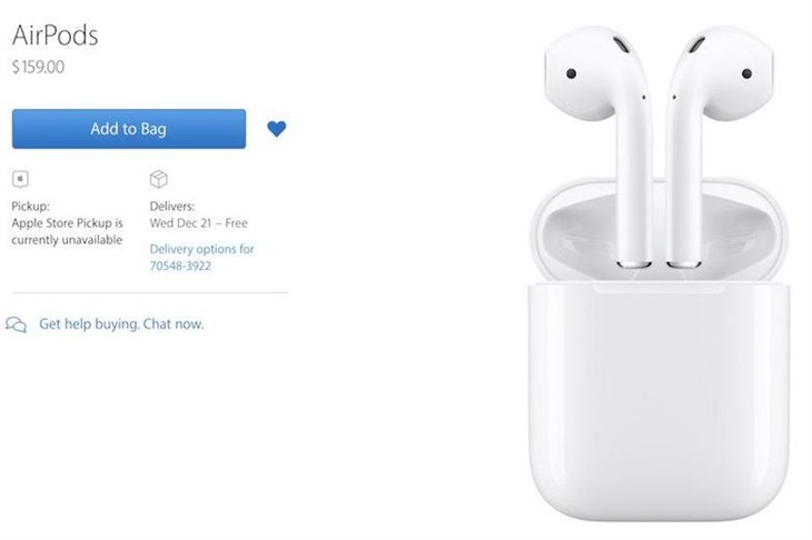 苹果AirPods 正式发售 最快20号送达 