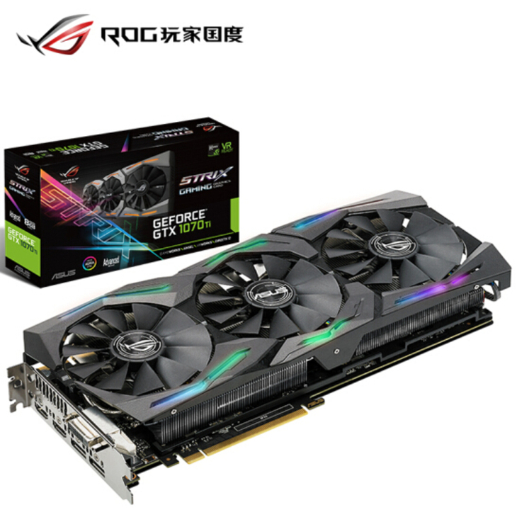 华硕rog strix gtx 1070 ti游戏显卡售4311元