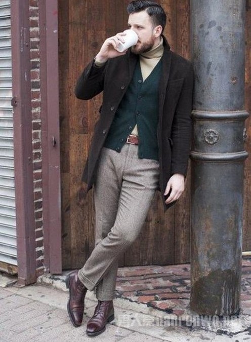 <em>高领毛衣</em>时尚穿搭新技能get_泡泡网