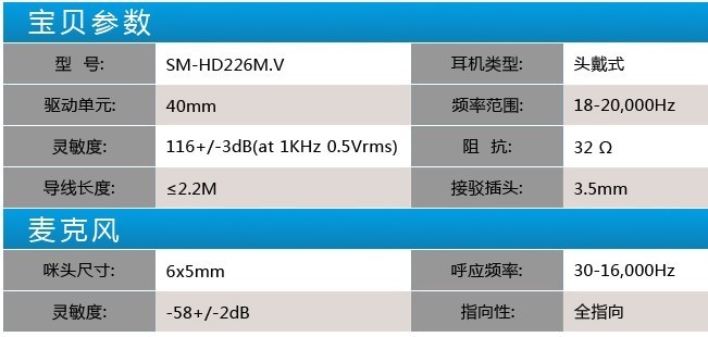 森麦HD226MV耳机 