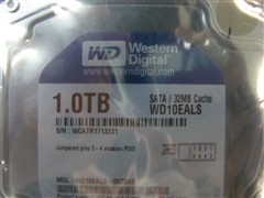 西部数据(WD)1TB/7200转/32M/串口(WD10EALS)硬盘 