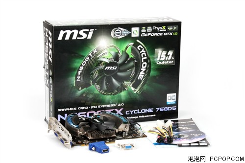 msi微星N460GTX Cyclone 768D5/OC显卡 