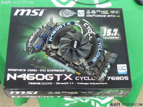 msi微星N460GTX Cyclone 768D5/OC显卡 