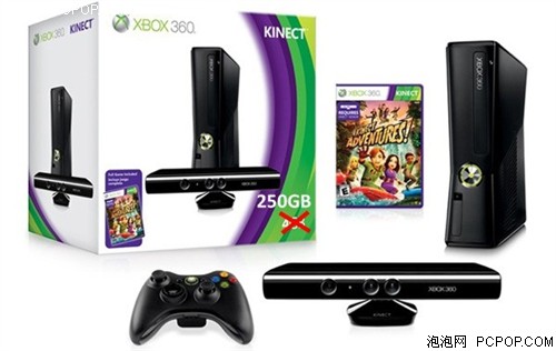 微软Xbox360 slim 250GB Kinect套装游戏机 