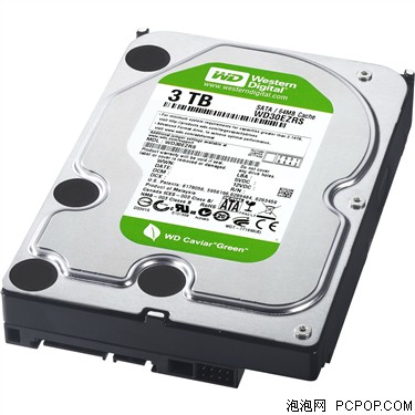 西部数据(WD)3T/动态转速/64MB/串口(WD30EZRS)硬盘 