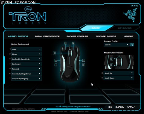 RazerTRON 创世纪鼠标 