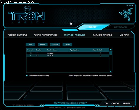 RazerTRON 创世纪鼠标 