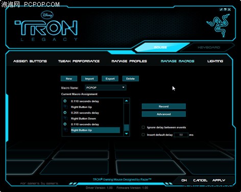 RazerTRON 创世纪鼠标 