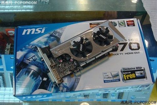 msi微星R6570暴雪V5 1G D3/LP显卡 