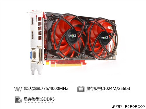 双敏(UNIKA)无双2 HD6850 DDR5 白金版显卡 