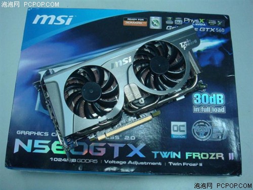 msi微星N560GTX-Ti Twin Frozr II显卡 