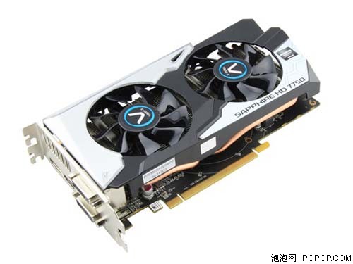 蓝宝石HD7750 1G GDDR5 黑钻版 OC显卡 