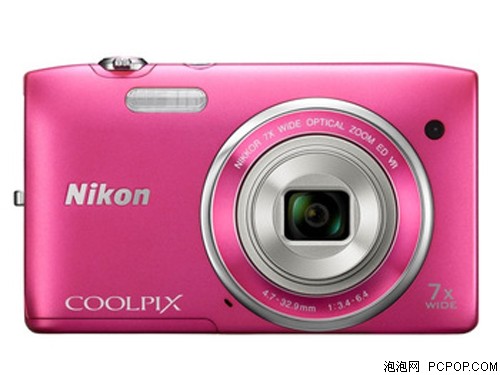 尼康S3500 数码相机 粉色(2005万像素 2.7英寸屏 7倍光学变焦 26mm广角)数码相机 