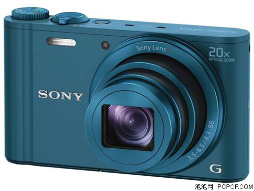 索尼WX300 数码相机 蓝色(1820万像素 3英寸液晶屏 20倍光学变焦 WiFi传输)数码相机 