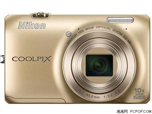 尼康(Nikon)S6300 数码相机 金色(1602万像素 2.7英寸液晶屏 10倍光学变焦 25mm广角)数码相机 