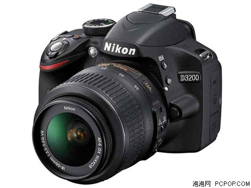 尼康(Nikon) D3200 单反相机套机（AF-S DX 18-55mm f/3.5-5.6G VR尼克尔镜头） 黑色单反相机 
