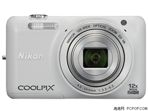 尼康S6600 数码相机 白色(1602万像素 2.7英寸翻转屏 12倍光学变焦 25mm广角)数码相机 