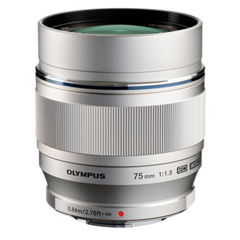 奥林巴斯 M.ZUIKO DIGITAL 75mm f1.8 高品质长焦人像镜头（银色）镜头 