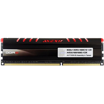 宇帷CORE系列 火焰红 DDR3 1600 8GB(8G×1条)台式机内存(AVD3U16001008G-1CIR)内存 