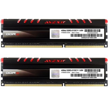 宇帷CORE系列 火焰红 DDR3 2133 8GB(4G×2条)台式机内存(AVD3U21331104G-2CIR)内存 