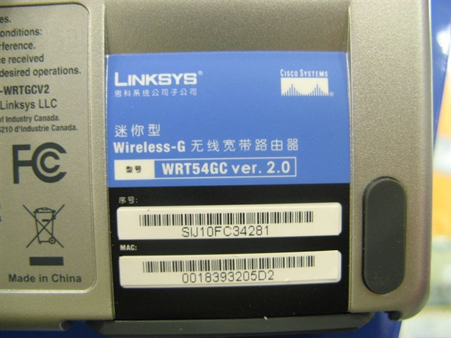 Linksys By CiscoWRT54GC-CN (V2��)����·���� ����鿴��һ��