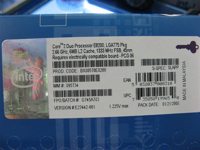 Intel���2˫�� E8200(��)CPU ����鿴��һ��