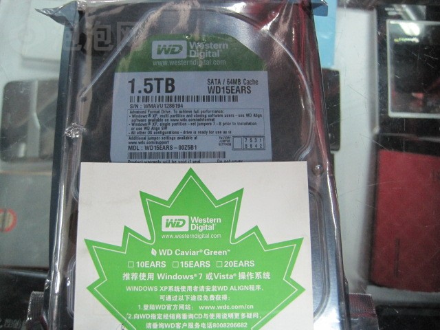 ��������1.5TB/7200ת/64M/����(WD15EARS)ͼƬ4