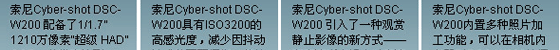 索尼W200
