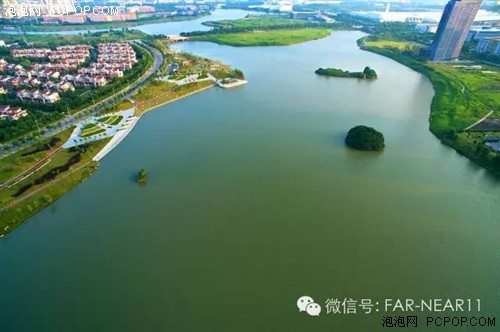 无人机航拍九龙湖原生态自然山水风光