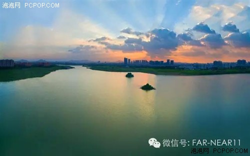 无人机航拍九龙湖原生态自然山水风光