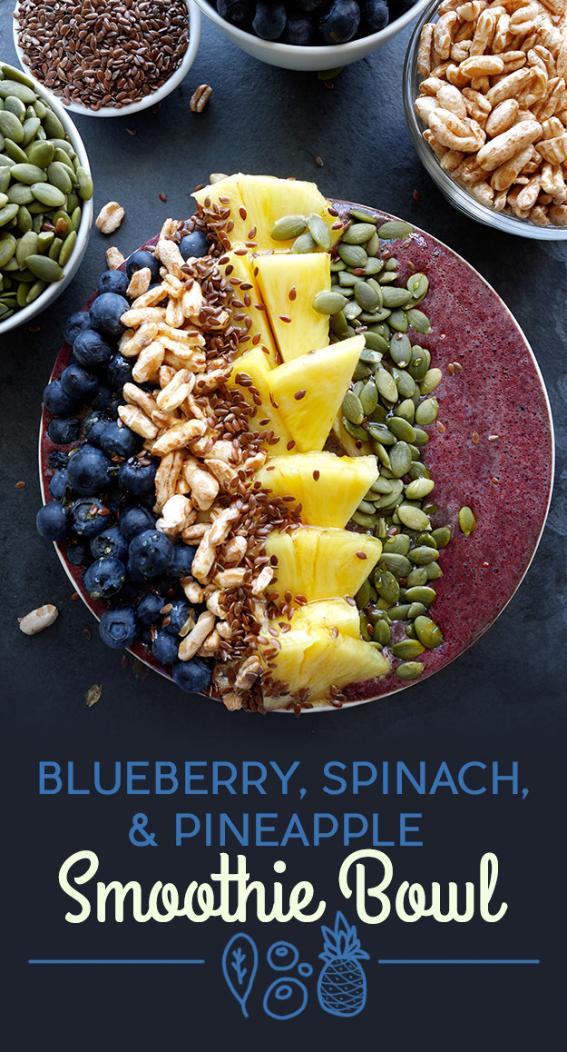 8. 蓝莓菠菜菠萝smoothie bowl