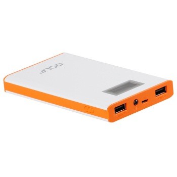 高尔夫gf-lcd125 聚合物 移动电源/充电宝 8000毫安 白色橙边手机电池