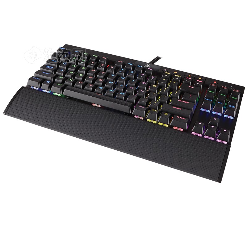 海盗船gaming系列 k65 lux rgb 幻彩背光机械游戏键盘 黑色 红轴图片5
