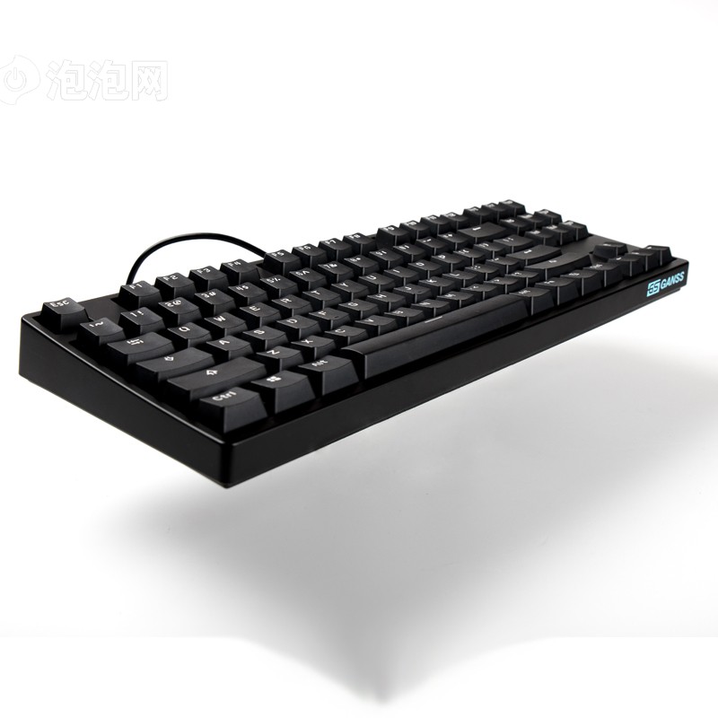 ganss gs87 cherry轴全无冲游戏机械键盘 87黑色黑轴(pbt双色版)图片4