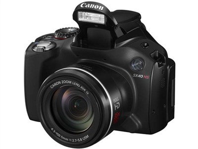 佳能sx40 hs 数码相机 黑色(1210万像素 2.