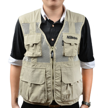 尼康纯棉马甲摄影背心,秋凉添温馨,摄影好伴侣!图片3